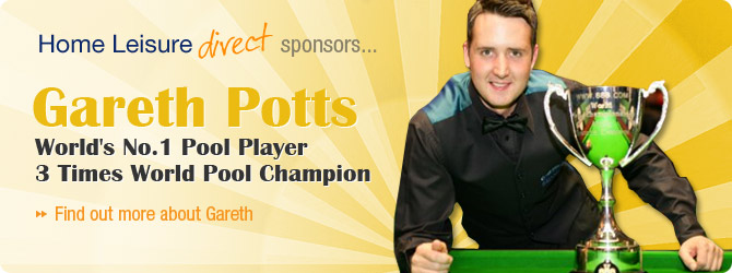 Home Leisure Direct sponsors world no.1 pool player Gareth Potts