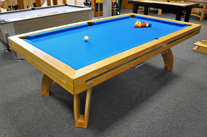 Etrusco P40 Pool Table Cherry in the Home Leisure Direct Showroom