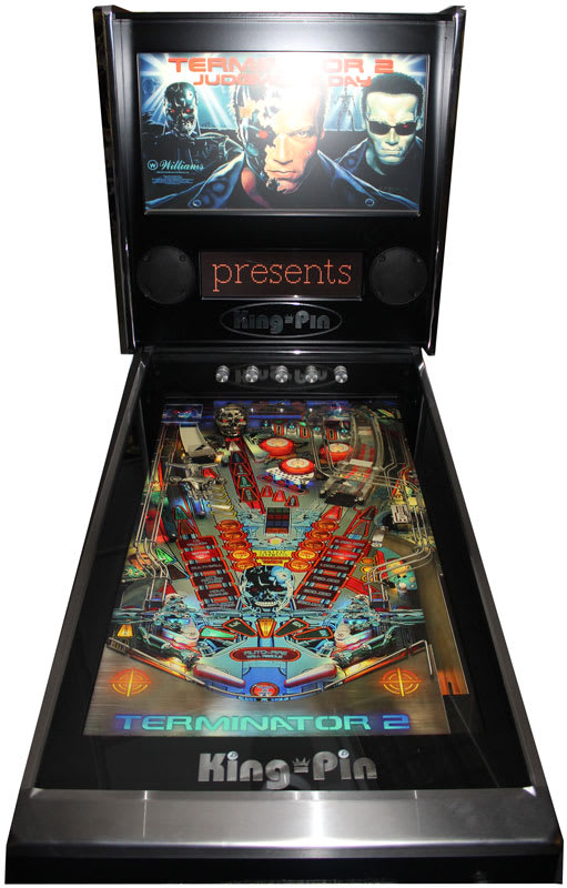 King-Pin Virtual Pinball Machine - Black - Front