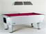 Sam Atlantic Pool Table - Silver with Red cloth