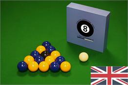 2" Signature Pro Series Blues and Yellows English Pool Balls
