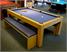 Billiards Monfort Lewis Pool Dining Table - Medium Oak Finish - Slate Cloth