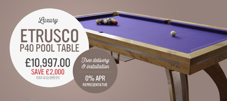 Etrusco P40 Pool Table save &pound;2,002
