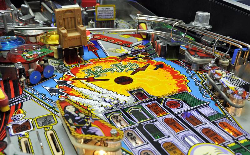 Addams Family Pinball Machine Playfield Close Up Home Leisure Direct Showroom