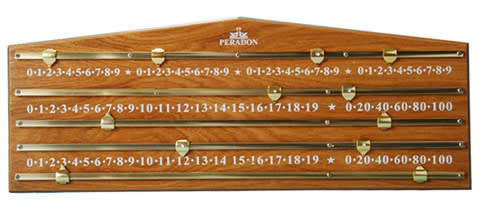 4 Player Marking Board Oak Finish - UK Made