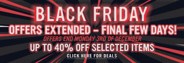 Black Friday, Up to 40% off selected items.