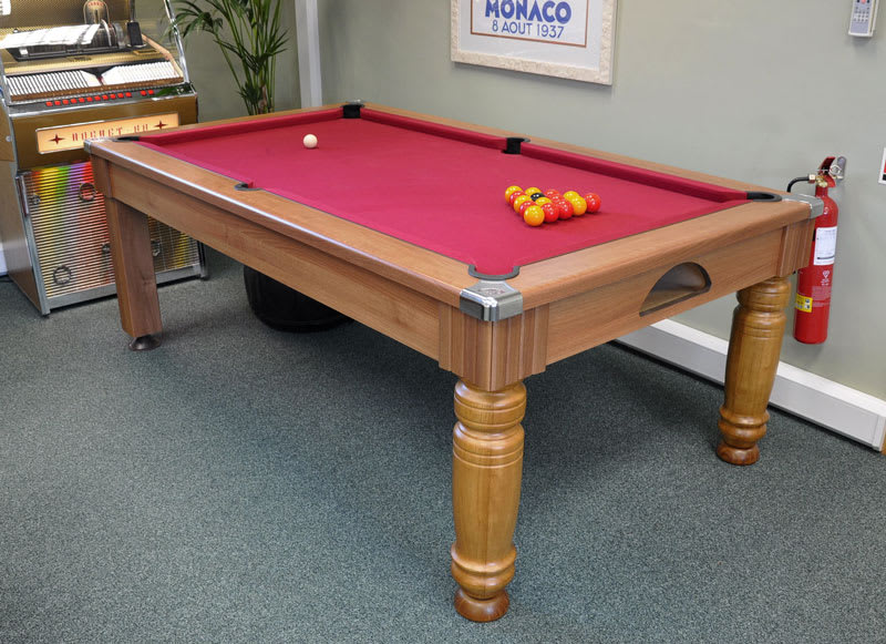 Majestic in Walnut with a Cherry Red Cloth