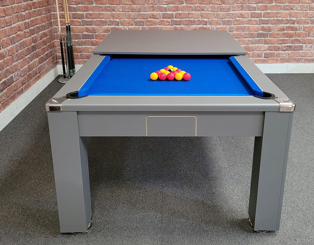 Signature Warwick Pool Dining Table Onyx Grey Finish 7ft Warehouse Clearance Home Leisure Direct