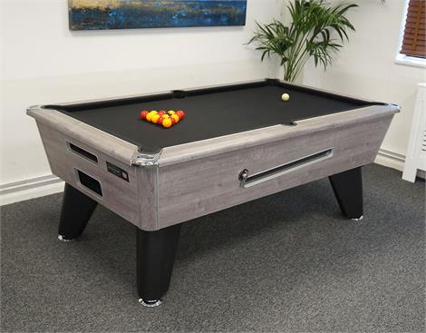 Signature Champion Premium Edition Pool Table - 6ft, 7ft: Grey Oak Finish