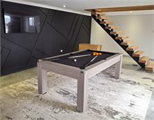 Signature Warwick Pool Dining Table - 6ft, 7ft: Grey Oak Finish