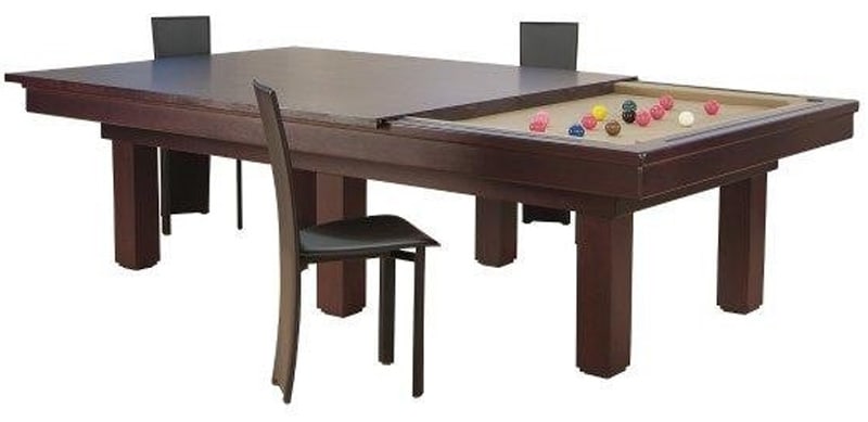 Etrusco Casino Pool Table in Wenge with Dining Top