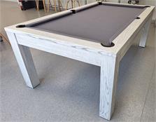 Signature Chester White Solid Wood Pool Dining Table: 7ft