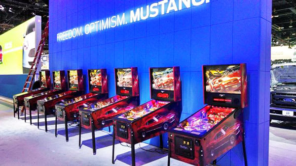 Stern Mustang Pinball in a Line