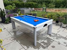 Fusion Outdoor Pool Table: White Finish - 7ft: Warehouse Clearance