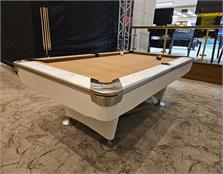 Signature Lincoln American White Pool Table: Warehouse Clearance