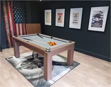 Signature Warwick Pool Dining Table - 6ft, 7ft: Lincoln Walnut Finish