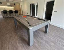 Signature Warwick Pool Dining Table - 6ft, 7ft: Onyx Grey Finish