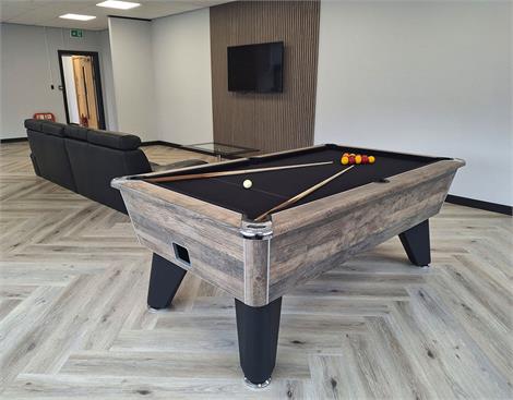 Signature Champion Premium Edition Pool Table - 6ft, 7ft: Rustic Oak Finish