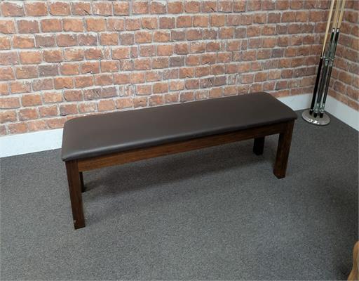 Signature Upholstered Pool Table Storage Bench: Walnut - Warehouse Clearance