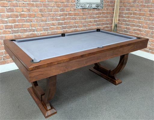 Signature Huntsman Pool Dining Table: Walnut Finish - Warehouse Clearance