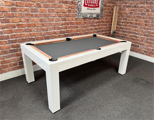 Signature Hawkes Pool Dining Table - High Gloss White, 6ft: Warehouse Clearance