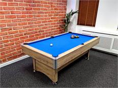 Signature Dean Pool Table: Grey Oak Finish - 6ft, 7ft