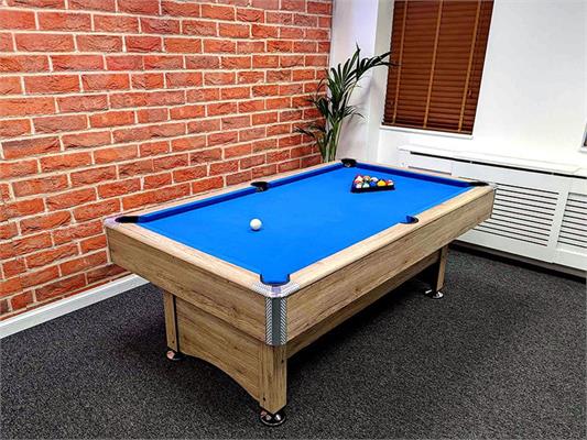 Signature Dean Pool Table: Grey Oak Finish