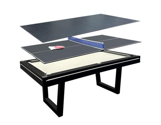 Signature Keaton Pool Dining & Table Tennis Top: Black Finish - 6ft, 7ft