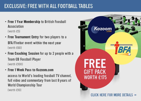 Foosball Special Offer - All Tables