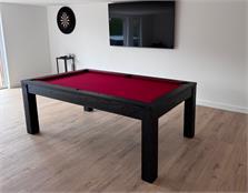 Signature Chester Black Solid Wood Pool Dining Table: 6ft, 7ft