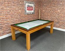 Signature Anderson Oak and Walnut Pool Dining Table - 7ft: Warehouse Clearance