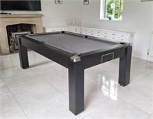 Signature Warwick Pool Dining Table - 6ft, 7ft: Black Finish