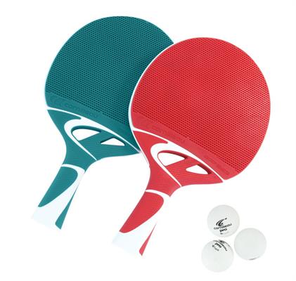 Cornilleau Tacteo Composite Duo Set (Red/Turquoise) Table Tennis Bats