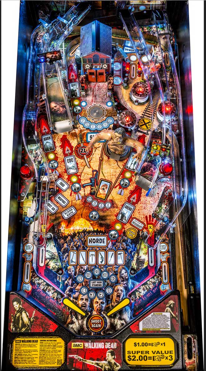 Stern The Walking Dead Pinball Machine - Pro Playfield