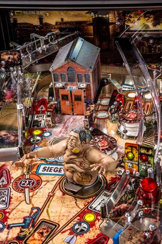 Stern The Walking Dead Pinball Machine - Playfield with Models