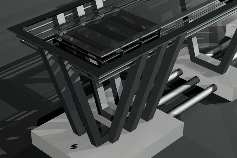 Hurricane Billiards Vertigo Shuffleboard CAD Design - Close Up