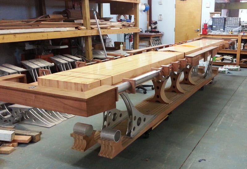 Hurricane Billiards Predator Custom Shuffleboard in Workshop