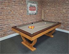 Signature Huntsman Oak and Walnut Pool Dining Table - 7ft: Warehouse Clearance