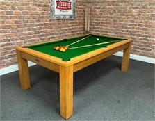 Signature Chester Oak Solid Wood Pool Dining Table 7ft: Warehouse Clearance