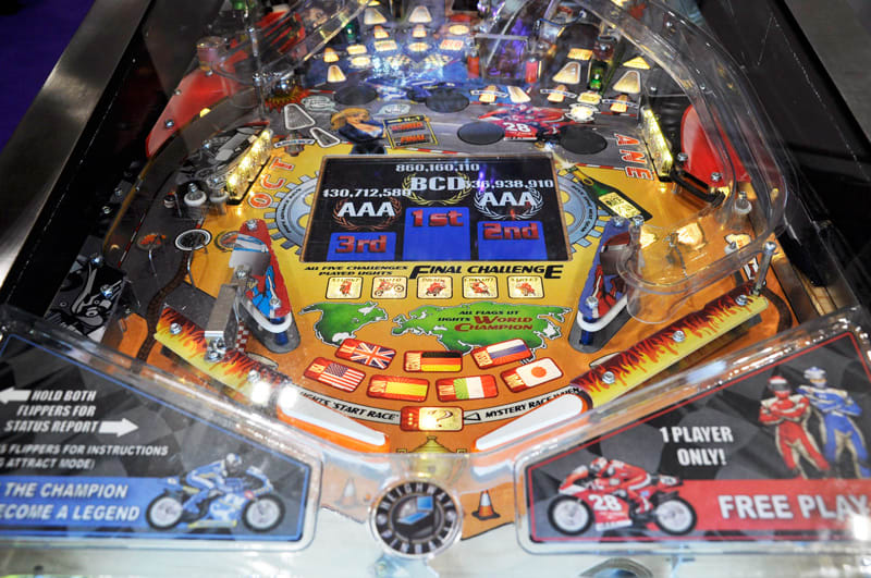 EAG International 2015 - Full Throttle Pinball Machine Playfield with Screen