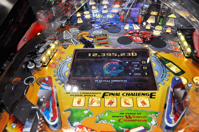 EAG International 2015 - Full Throttle Pinball Machine Playfield with Built-In Screen