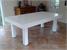 Billiards Montfort Aldernay Pool Dining Table in White with Dining Tops