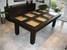 Billards Montfort Samoa Pool Dining Table in Wenge with Glass Square Tops