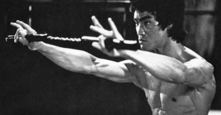 Bruce Lee Table Tennis With Nunchucks