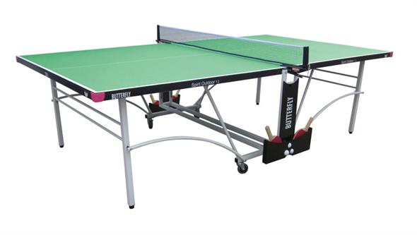 Butterfly Spirit Outdoor 12 Table Tennis Table - Green
