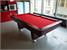 Diamond Billiards Pool Table in a Cherry Stain Mahogany with Red Cloth