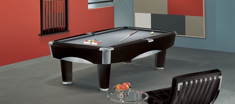 Brunswick Metro Pool Table in Black in Room