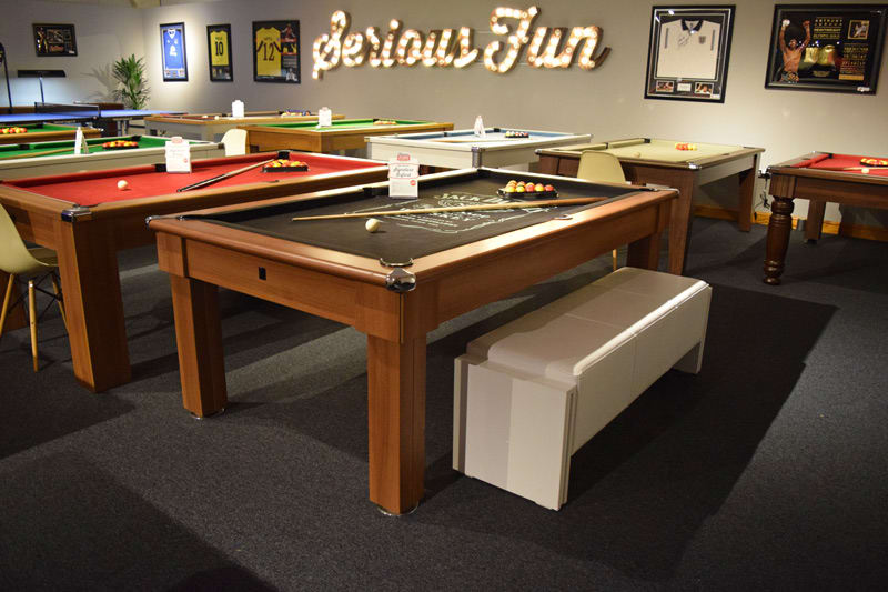 Sam 6ft Pool Table Bench White Home Leisure Direct