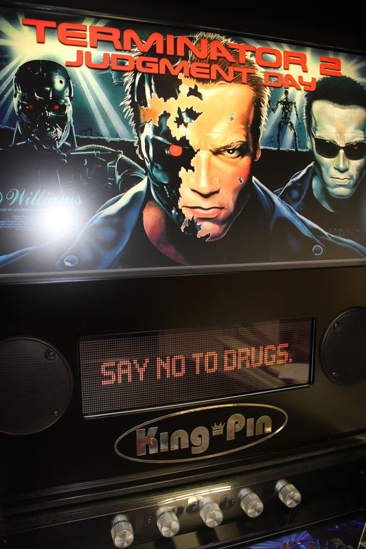 King-Pin Virtual Pinball Machine - Back Box Close-Up