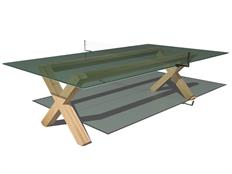 Venom Cobra Glass Table Tennis Table